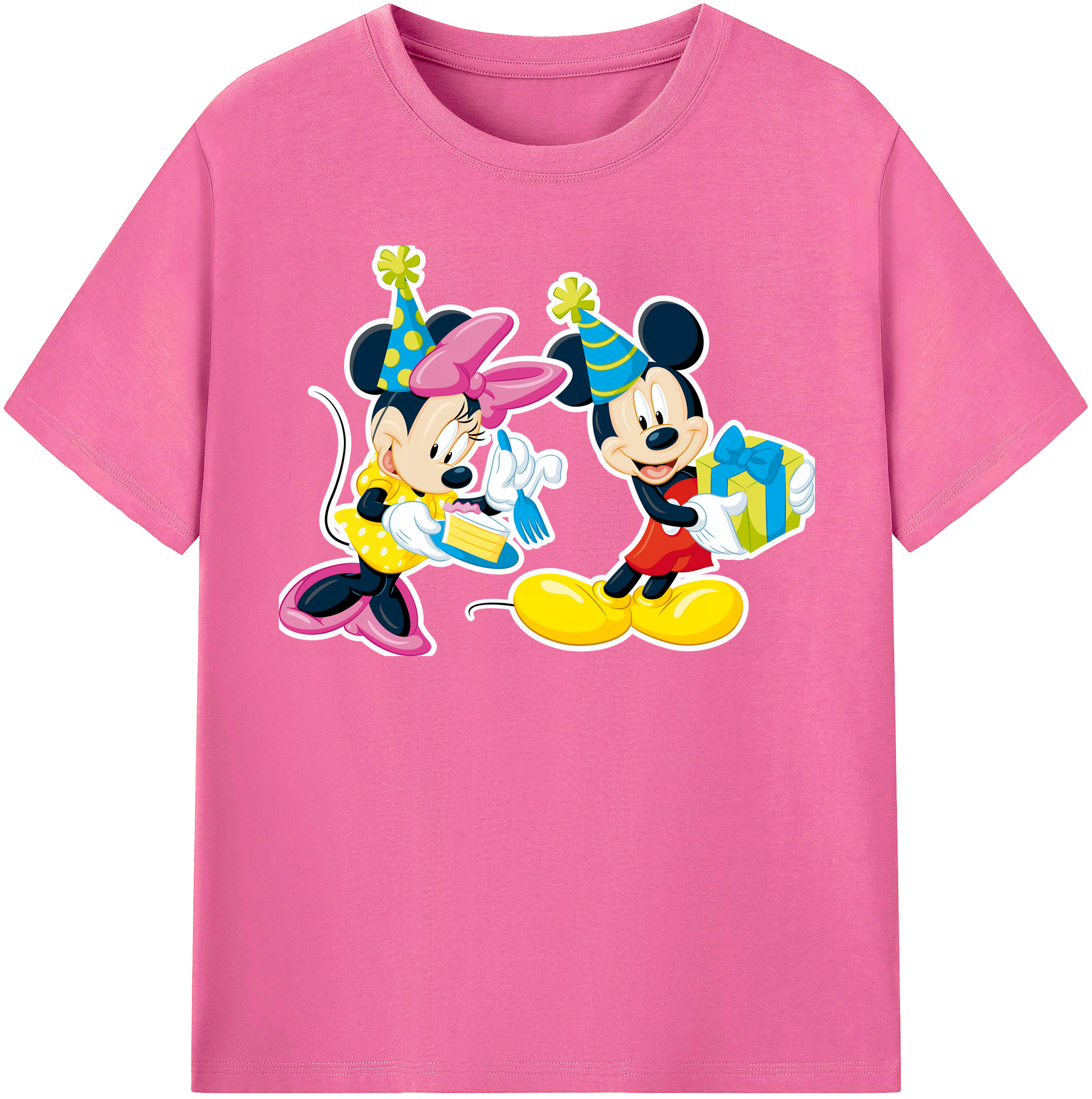 （画像用） ミッキーマウス Mickey Mouse レディースカジュアルプリントTシャツ（綿100％）